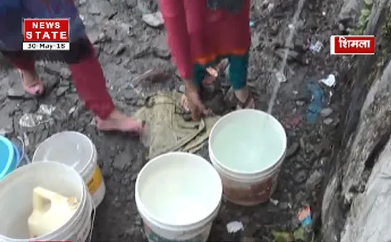 शिमला में पानी का संकट, स्थानीय लोगों का प्रदर्शन