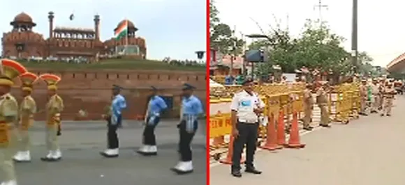 लाल किले पर तीनों सेनाओं ने किया फुल ड्रेस रिहर्सल