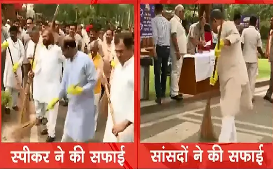 सांसदों का क्लीन इंडिया अभियान जारी, संसद में लगातार दूसरे दिन की सफाई 