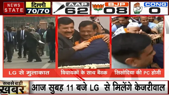 दिल्ली में आज सरकार बनाने का दावा पेश करेंगे केजरीवाल, उप-राज्यपाल से मुलाकात के बाद विधायकों के साथ करेंगे बैठक
