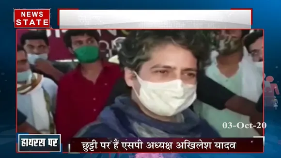 हाथरस पर सियासत जारी, पीड़ित परिवार से मिले राहुल-प्रियंका