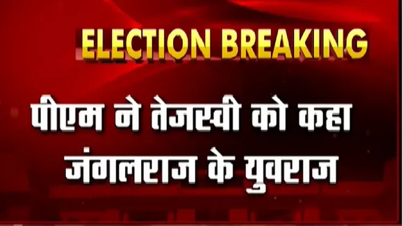 बिहार विधानसभा चुनाव : पीएम मोदी ने तेजश्वी यादव को बताया 'जंगलराज का युवराज'