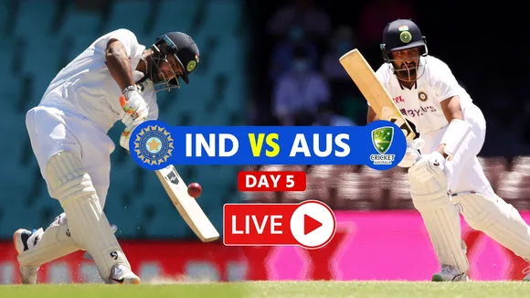 Ind Vs Aus Day 5 : पुजारा और पंत की हाफ सेंचुरी