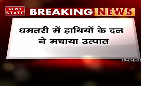 Breaking News : धमतरी में हाथियों के दल ने मचाया उत्पात, जिला प्रशासन ने जारी किया अलर्ट