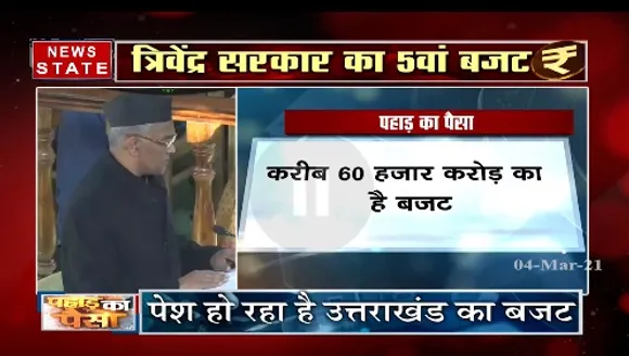 Uttarakhand Budget : सीएम त्रिवेंद्र सिंह रावत ने पेश किया उत्तराखंड का बजट