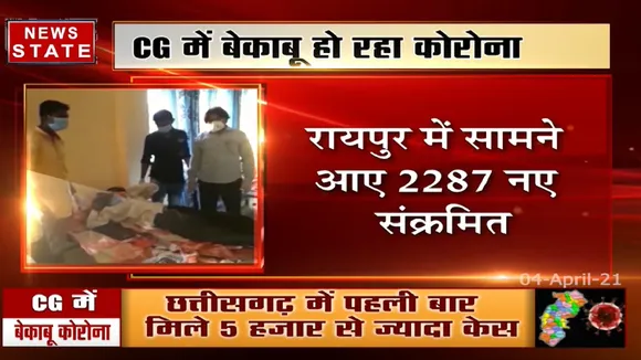 छत्तीसगढ़ में कोरोना हुआ बेकाबू, रायपुर में सामने आए 2287 नए संक्रमित मरीज