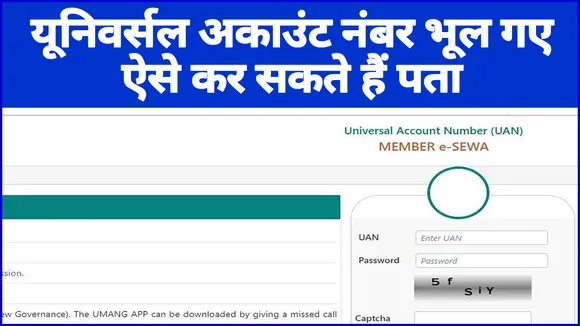 यूनिवर्सल अकाउंट नंबर (UAN) भूल गए हैं, इस आसान तरीके से कर सकते हैं पता