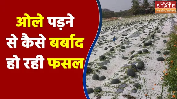 ओलावृष्टि ने किसानों को मुसीबत में डाला