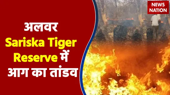 राजस्थान News : Alwar Sariska Tiger Reserve में आग का तांडव