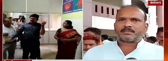 Chhattisgarh News : बेमेतरा - कलेक्टर जितेंद्र शुक्ला ने जिला अस्पताल का औचक निरीक्षण
