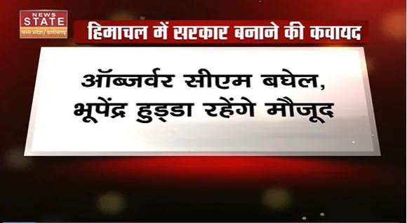 Chhattisgarh News : Himachal में CM के नाम के लिए हो रहे बैठक के ऑब्जर्वर होंगे CM बघेल |