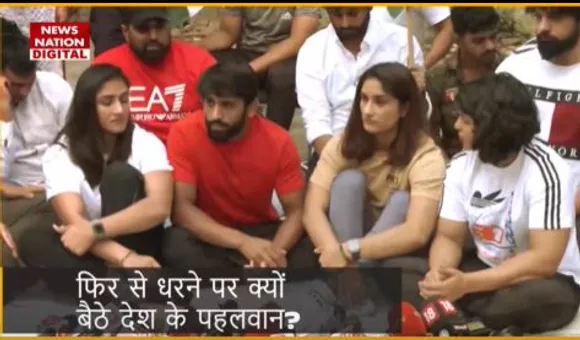 Wrestler Protest News : ओलंपिक पदक विजेता फिर से जंतर-मंतर पर धरने पर बैठे