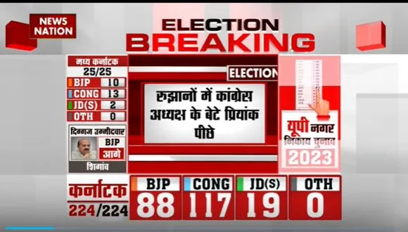 Karnataka Election Result : Chittpur सीट से मल्लिकार्जून खड़गे के बेटे प्रियांक पीछे
