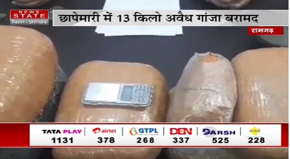 Jharkhand News : Ramgarh में गांजा तस्कर के खिलाफ पुलिस की कार्रवाई