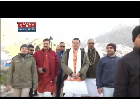 केदारनाथ धाम से सीएम पुष्कर सिंह धामी लाइव