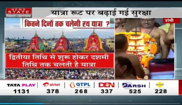 Jagannath Yatra 2023 : Ranchi में जगन्नाथ यात्रा की शुरुआत