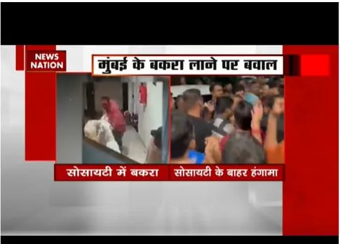 Mumbai:  सोसाइटी में बकरा लाने पर विवाद, लोगों ने बाहर किया हंगामा