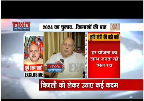 आगामी लोकसभा चुनाव और किसानों के मुद्दे पर केबिनेट मंत्री सूर्य प्रताप शाही से बातचीत