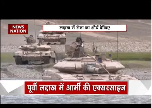 लद्दाख में 15 हजार की फीट पर सेना का युद्धाभ्यास, टैंक के साथ एक्सरसाइज