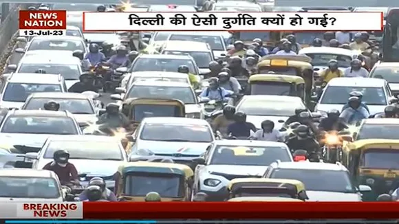 Delhi News : Delhi के कई इलाकों में लगा भारी जाम