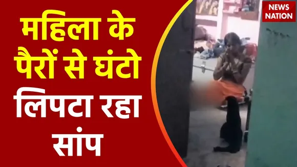 Uttar Pradesh : Mahoba में एक महिला के पैरों से 3 घंटे तक लिपटा रहा सांप