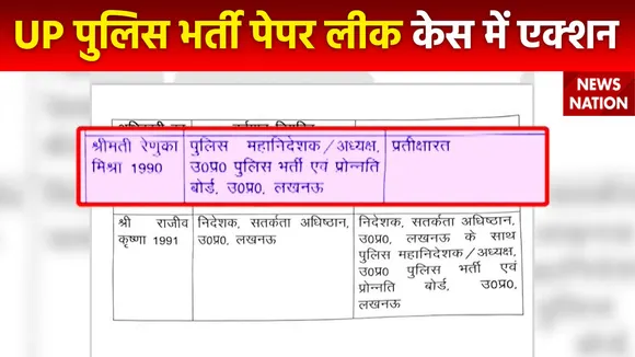 UP Police Question Paper Leak : UP पुलिस भर्ती बोर्ड की अध्यक्ष रेणुका मिश्रा पर गिरी गाज