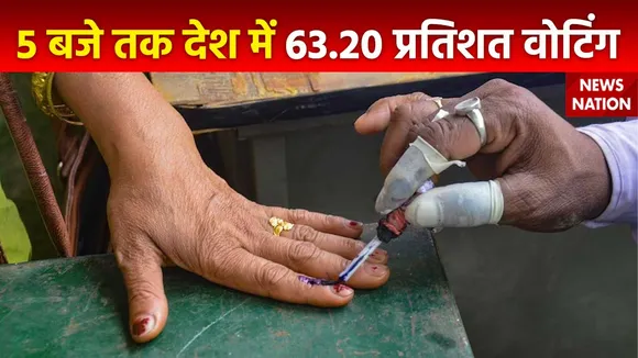 Lok Sabha Election 2024 : लोकसभा चुनाव के पहले चरण में 5 बजे तक 63.20 फीसदी वोटिंग