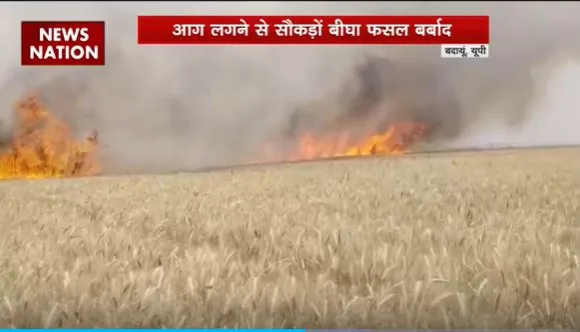 Budaun Fire : UP के Budaun में आग से हड़कंप मचा