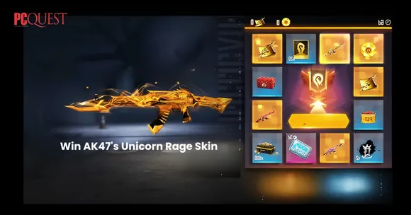 free fire max ump x ak47 ring event- win ak47 unicorn’s rage gun skin