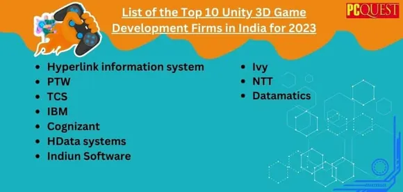 List of the Top 10 Unity 3D Game Development Firms in India for 2023