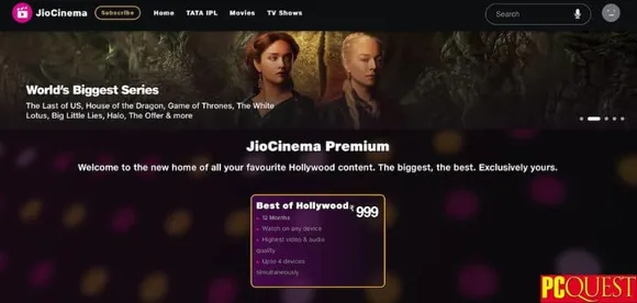 JioCinema Premium plan