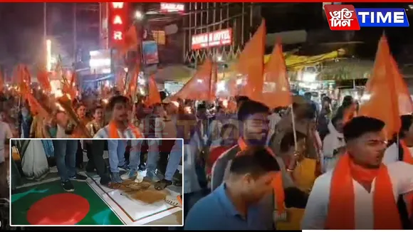 Protests Erupt in Assam’s Barak Valley Against Persecution of Hindus in Bangladesh
