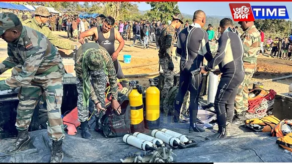 Indian Army at coal mine site