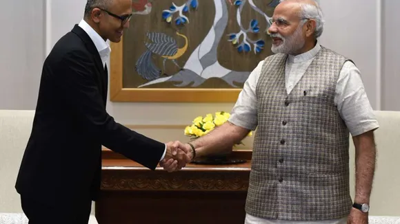 Satya Nadella and Narendra Modi