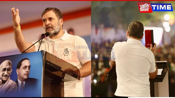 India Belongs to All’: Rahul Gandhi Slams Modi, Kejriwal at Delhi Rally