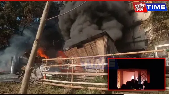 fire at wedding hall in silchar