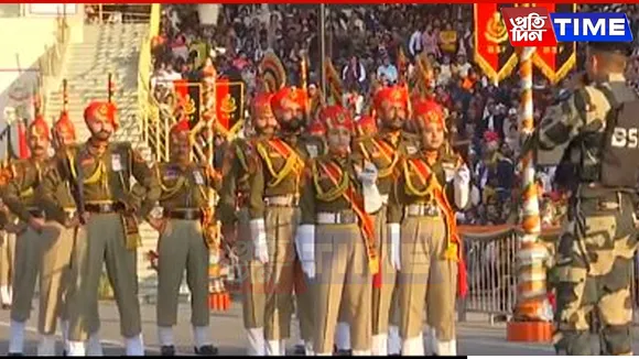 BSF Celebrates 76th Republic Day with Grand Beating Retreat at Attari-Wagah Border