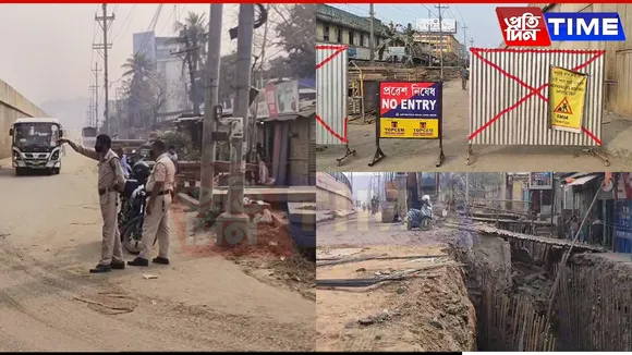 Guwahati: Balughat-Basistha NH Stretch Shut for 45 Days Due to Drain Construction