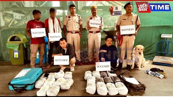 Guwahati: Two Arrested with 24 Kg Cannabis on New Delhi Rajdhani Express