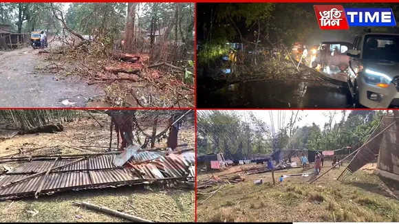 Fierce Storms Hit Lakhimpur & West Karbi Anglong, Homes Destroyed