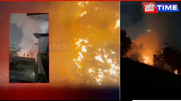 Massive Fire Breaks Out in Jalukbari, Multiple Cylinder Explosions Reported