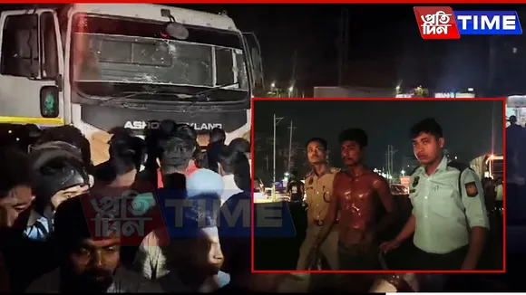 Tragic Road Accident in Guwahati's Lalmati; Speeding Dumper Kills Two Scooty Riders