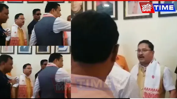 Assam BJP President Dilip Saikia Snubs Cabinet Minister Before CM