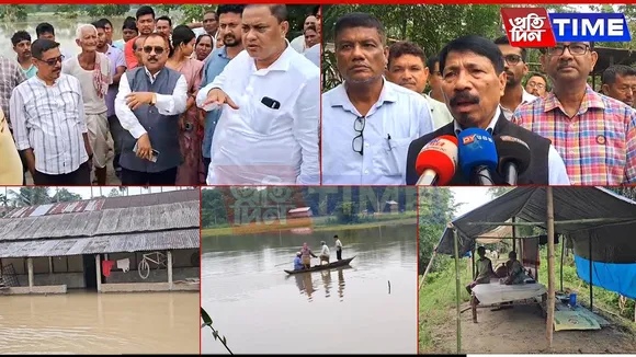 ASSAM FLOOD UPDATE: Upper Assam Battles Floods, Embankments Breach Again