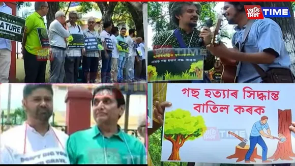 Dighalipukhuri Echoes With Protest Songs Over Tree Cutting