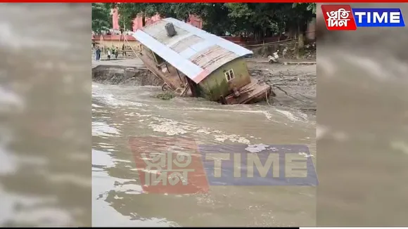 Brahmaputra Erosion Swallows Riverbank Near Guwahati's Sukreswar Temple