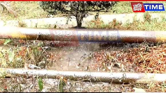 Crude Oil Leak from OIL Pipeline