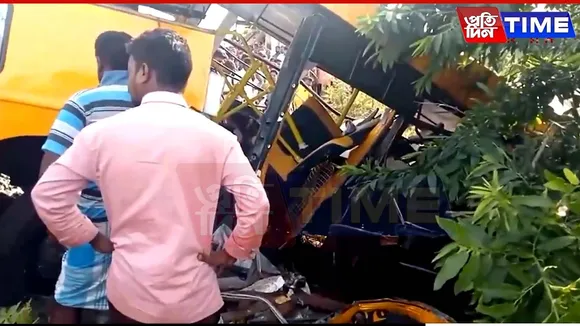School Bus Hit by Train in Tamil Nadu’s Cuddalore, 3 Students Killed