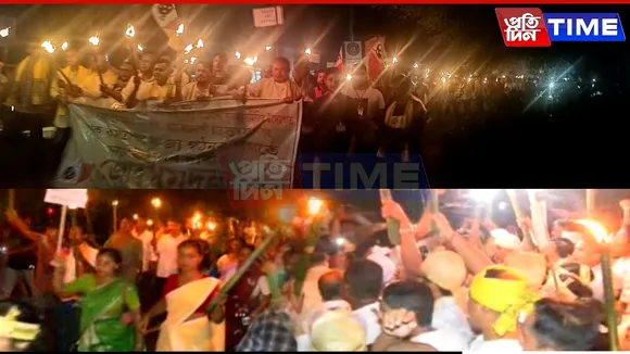Indigenous Communities Stage Massive Torch Rally in Jorhat, Demand ST Status