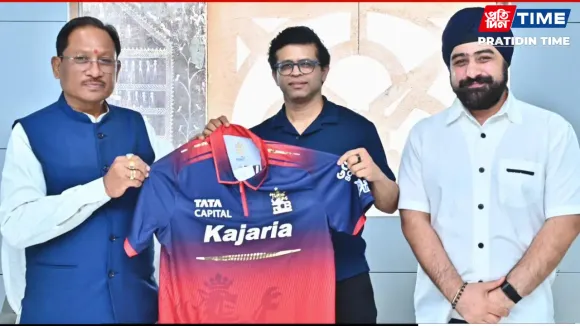 IPL in Raipur? RCB Presents Jersey to Chhattisgarh CM Vishnu Deo Sai